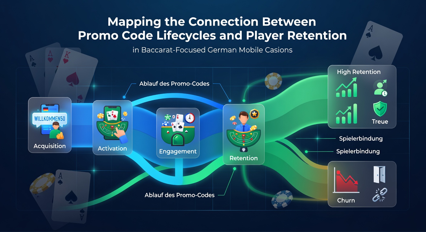 Grafik zur Analyse von Promo-Code-Lebenszyklen und Spielerbindung in Baccarat-Mobilcasinos